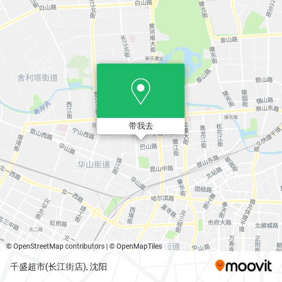 千盛超市(长江街店)地图