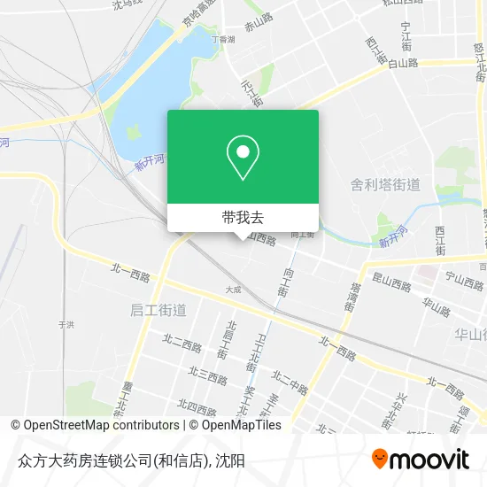 众方大药房连锁公司(和信店)地图