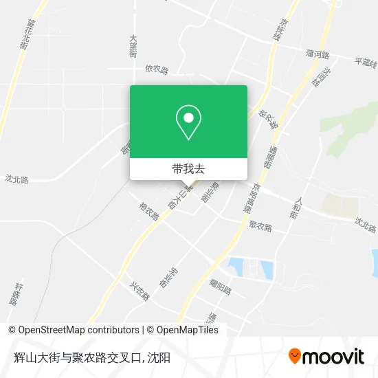 辉山大街与聚农路交叉口地图