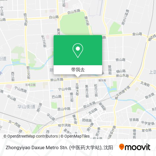 Zhongyiyao Daxue Metro Stn. (中医药大学站)地图