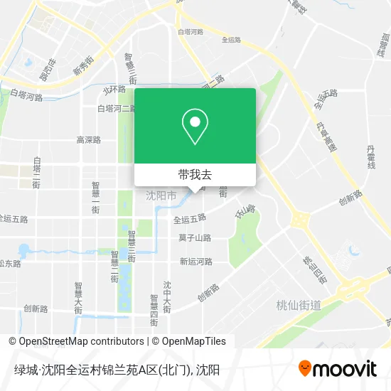 绿城·沈阳全运村锦兰苑A区(北门)地图