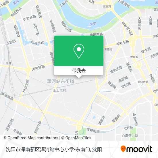 沈阳市浑南新区浑河站中心小学-东南门地图