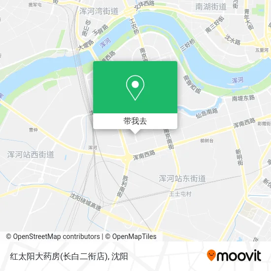 红太阳大药房(长白二衔店)地图