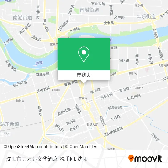 沈阳富力万达文华酒店-洗手间地图