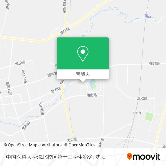 中国医科大学沈北校区第十三学生宿舍地图