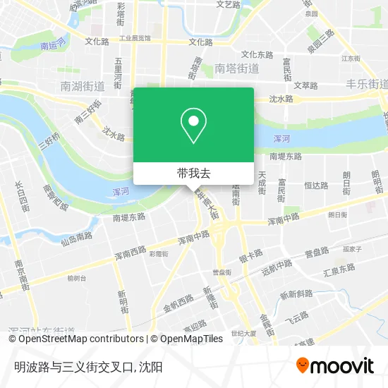 明波路与三义街交叉口地图
