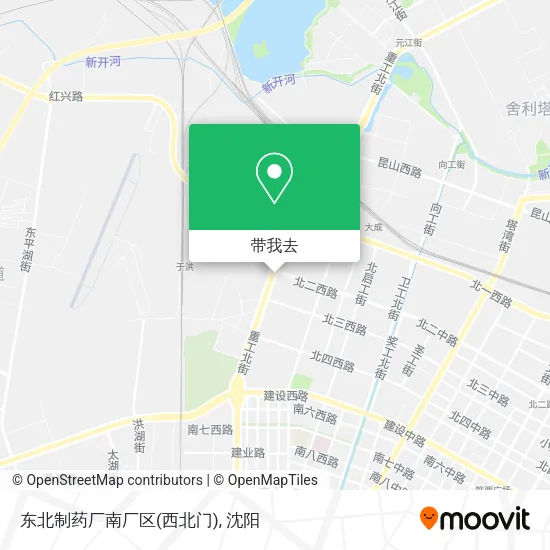 东北制药厂南厂区(西北门)地图