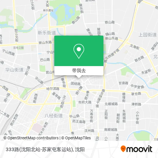 333路(沈阳北站-苏家屯客运站)地图