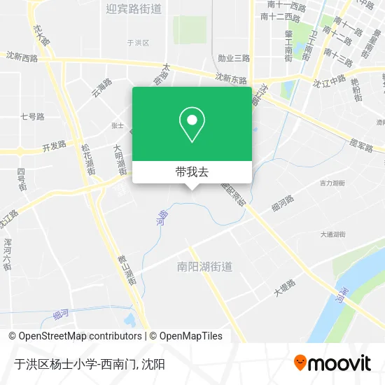 于洪区杨士小学-西南门地图