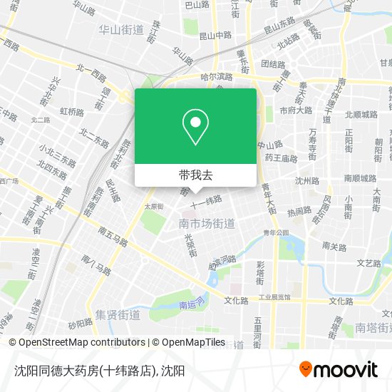 沈阳同德大药房(十纬路店)地图