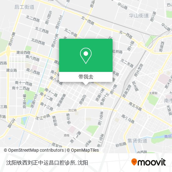 沈阳铁西刘正中运昌口腔诊所地图