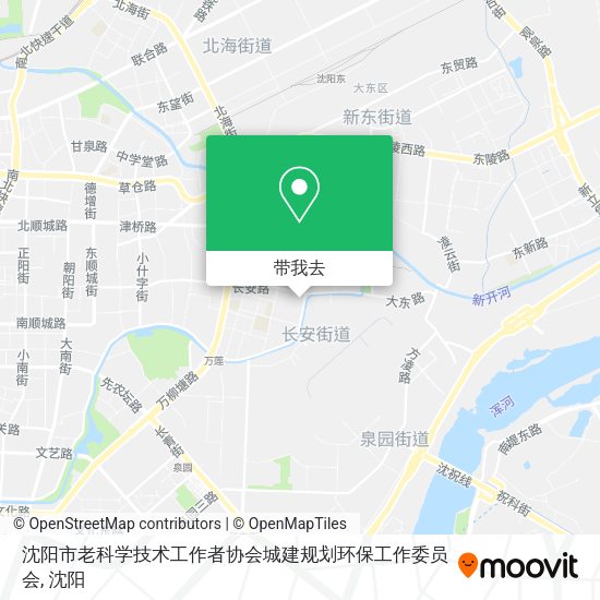 沈阳市老科学技术工作者协会城建规划环保工作委员会地图