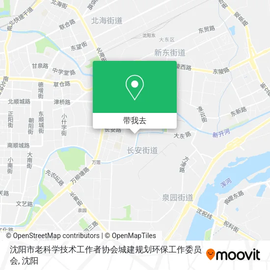 沈阳市老科学技术工作者协会城建规划环保工作委员会地图