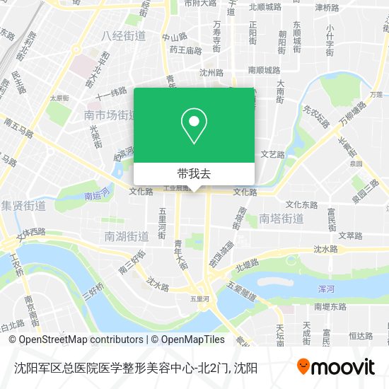 沈阳军区总医院医学整形美容中心-北2门地图