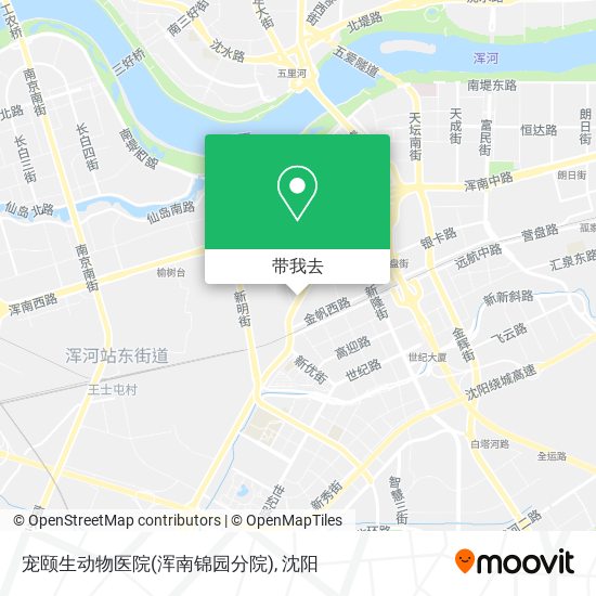 宠颐生动物医院(浑南锦园分院)地图