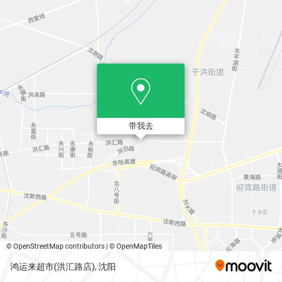鸿运来超市(洪汇路店)地图