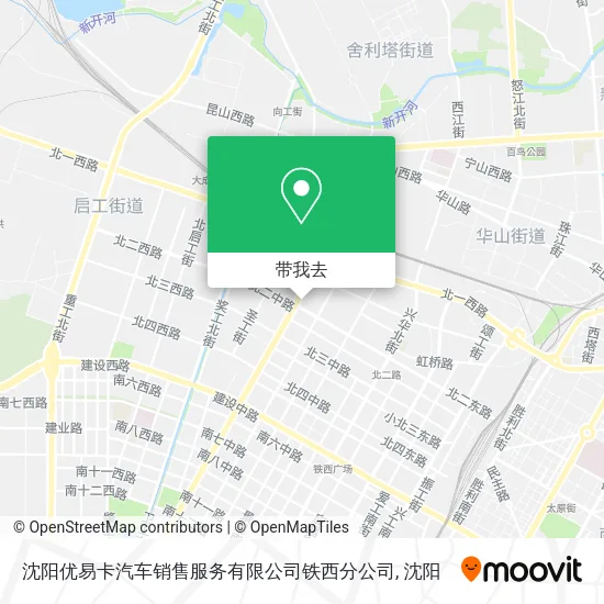 沈阳优易卡汽车销售服务有限公司铁西分公司地图