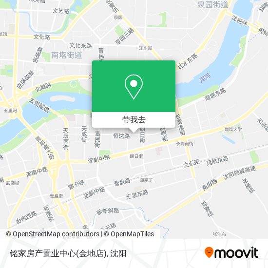 铭家房产置业中心(金地店)地图