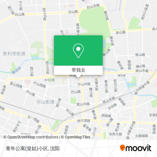 青年公寓(皇姑)小区地图