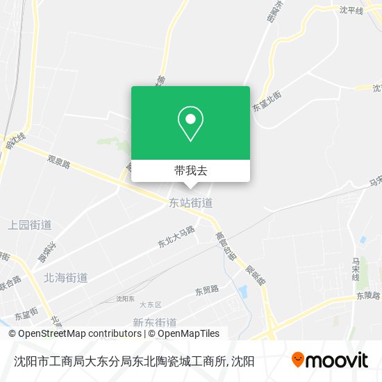 沈阳市工商局大东分局东北陶瓷城工商所地图