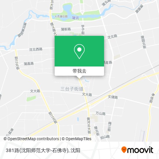 381路(沈阳师范大学-石佛寺)地图