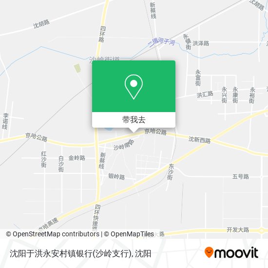 沈阳于洪永安村镇银行(沙岭支行)地图