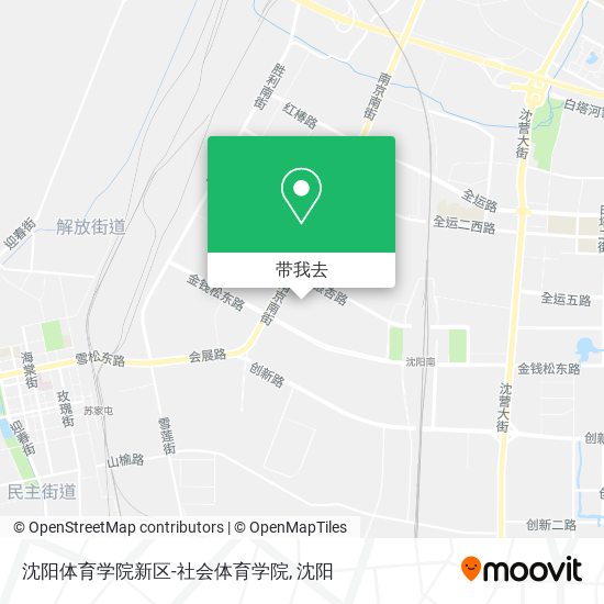 沈阳体育学院新区-社会体育学院地图