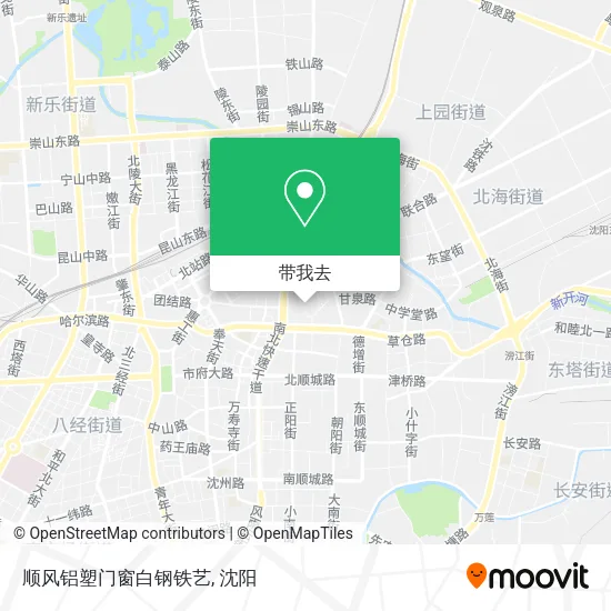 顺风铝塑门窗白钢铁艺地图