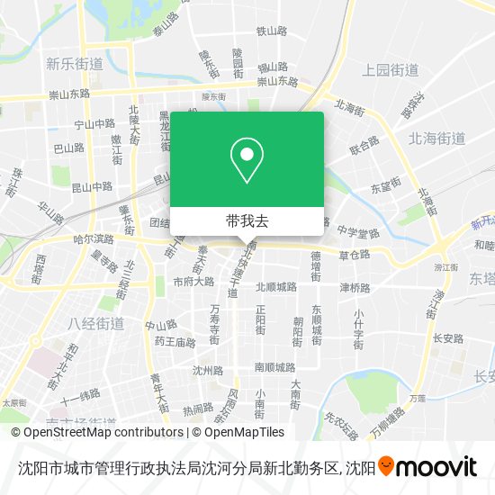 沈阳市城市管理行政执法局沈河分局新北勤务区地图