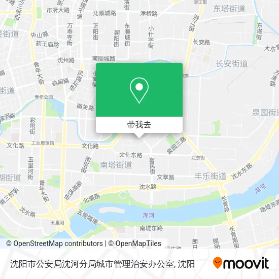 沈阳市公安局沈河分局城市管理治安办公室地图