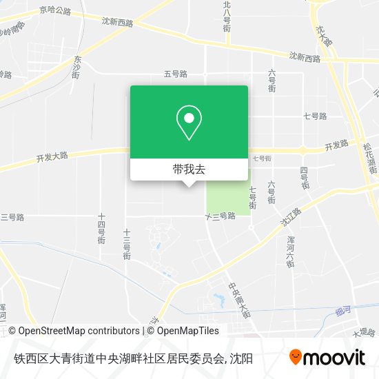 铁西区大青街道中央湖畔社区居民委员会地图