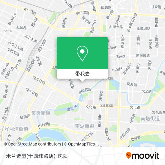 米兰造型(十四纬路店)地图