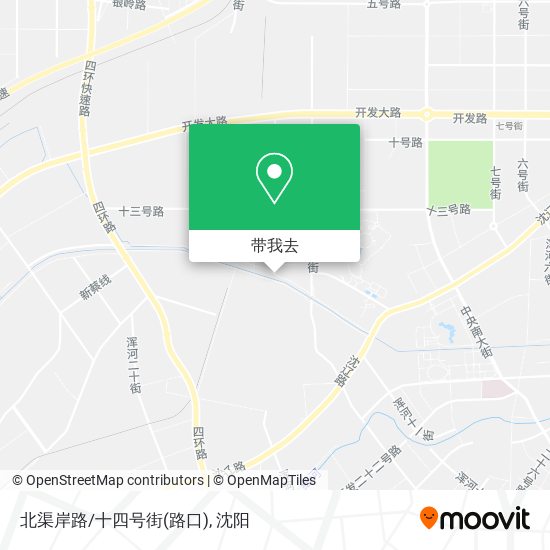 北渠岸路/十四号街(路口)地图