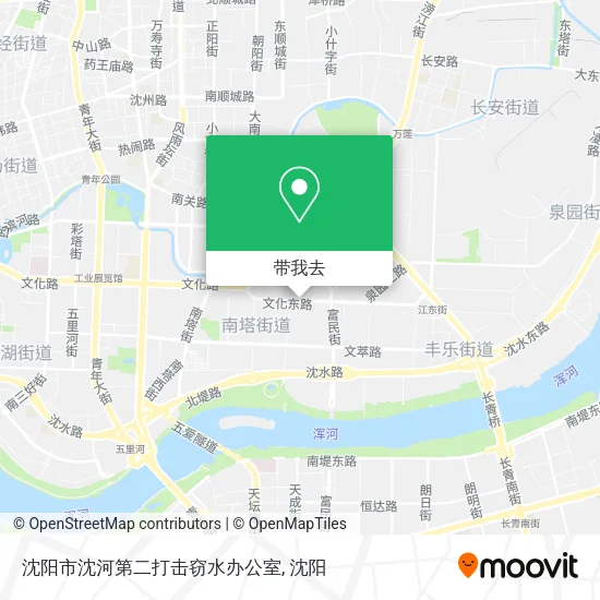沈阳市沈河第二打击窃水办公室地图