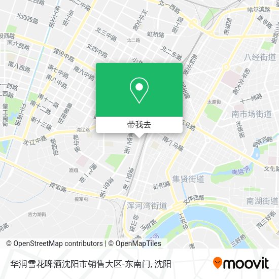 华润雪花啤酒沈阳市销售大区-东南门地图