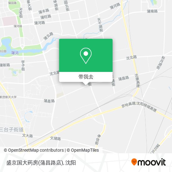 盛京国大药房(蒲昌路店)地图