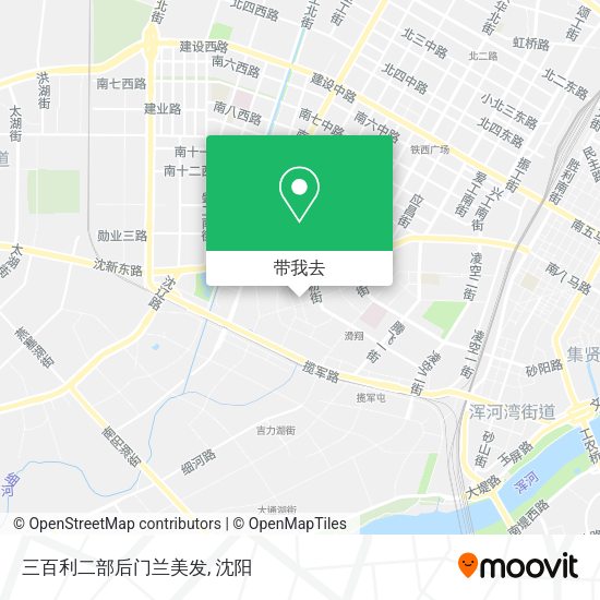 三百利二部后门兰美发地图