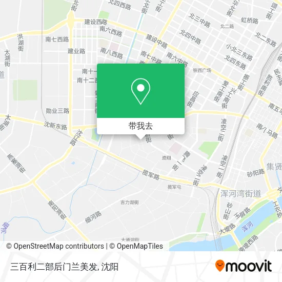 三百利二部后门兰美发地图