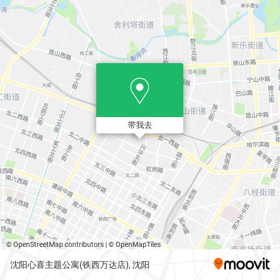 沈阳心喜主题公寓(铁西万达店)地图