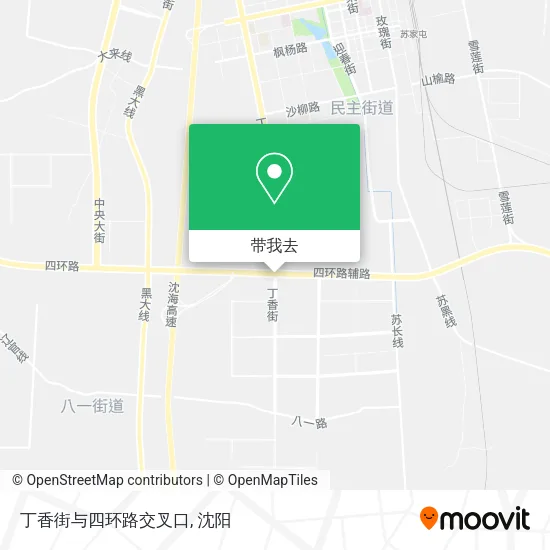 丁香街与四环路交叉口地图