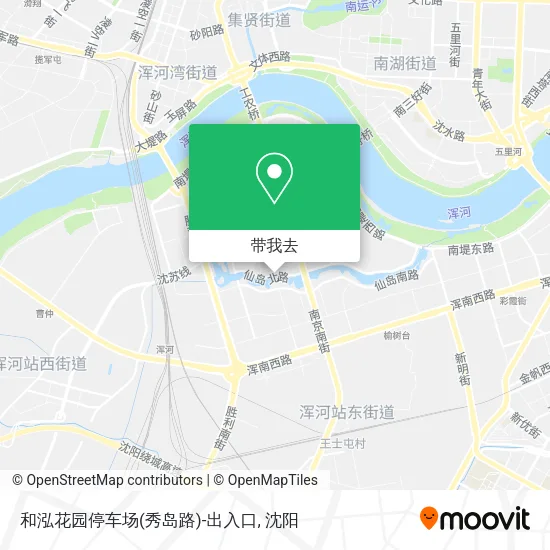 和泓花园停车场(秀岛路)-出入口地图