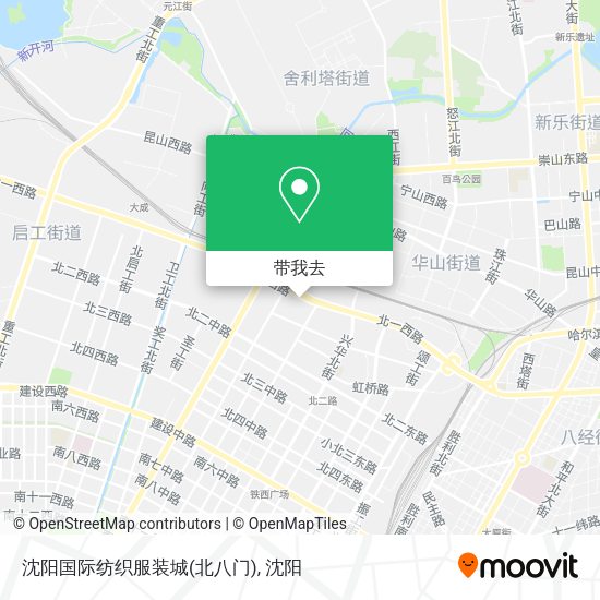 沈阳国际纺织服装城(北八门)地图