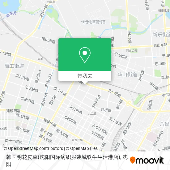 韩国明花皮草(沈阳国际纺织服装城铁牛生活港店)地图