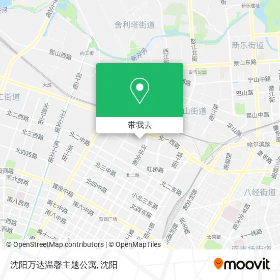 沈阳万达温馨主题公寓地图
