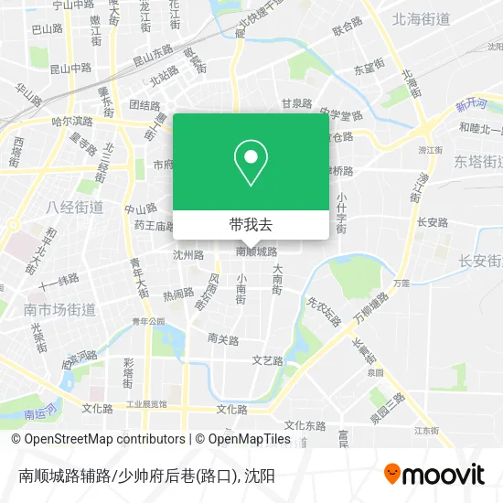 南顺城路辅路/少帅府后巷(路口)地图