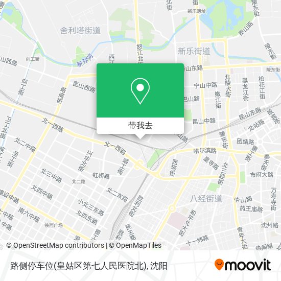 路侧停车位(皇姑区第七人民医院北)地图