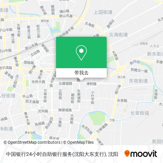 中国银行24小时自助银行服务(沈阳大东支行)地图