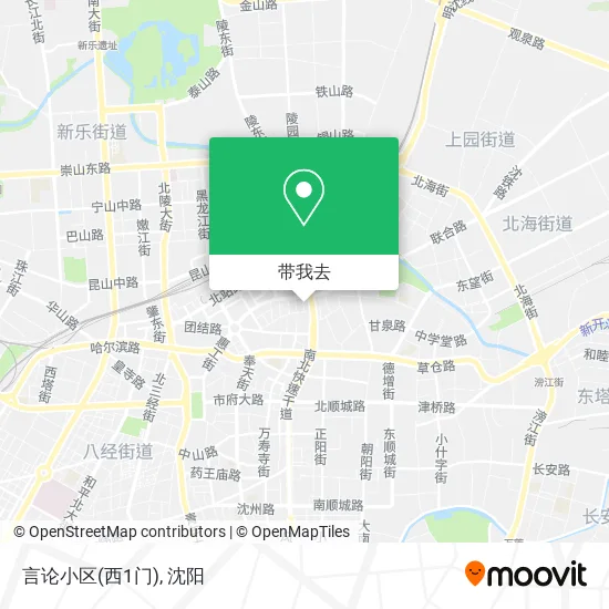 言论小区(西1门)地图