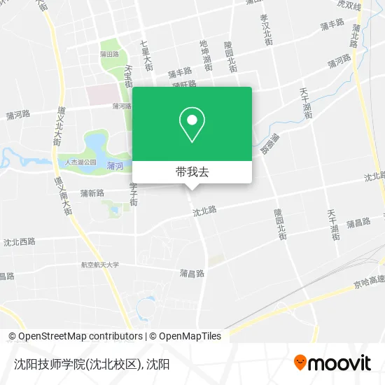 沈阳技师学院(沈北校区)地图