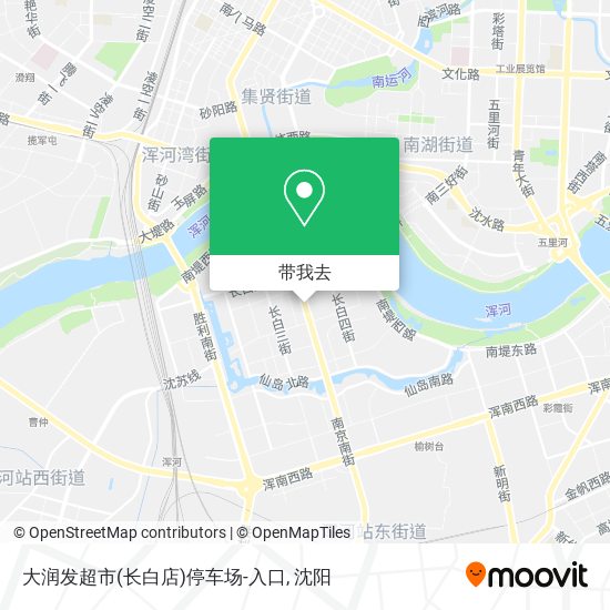 大润发超市(长白店)停车场-入口地图